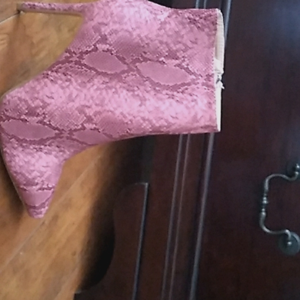 Snake print boots from China.